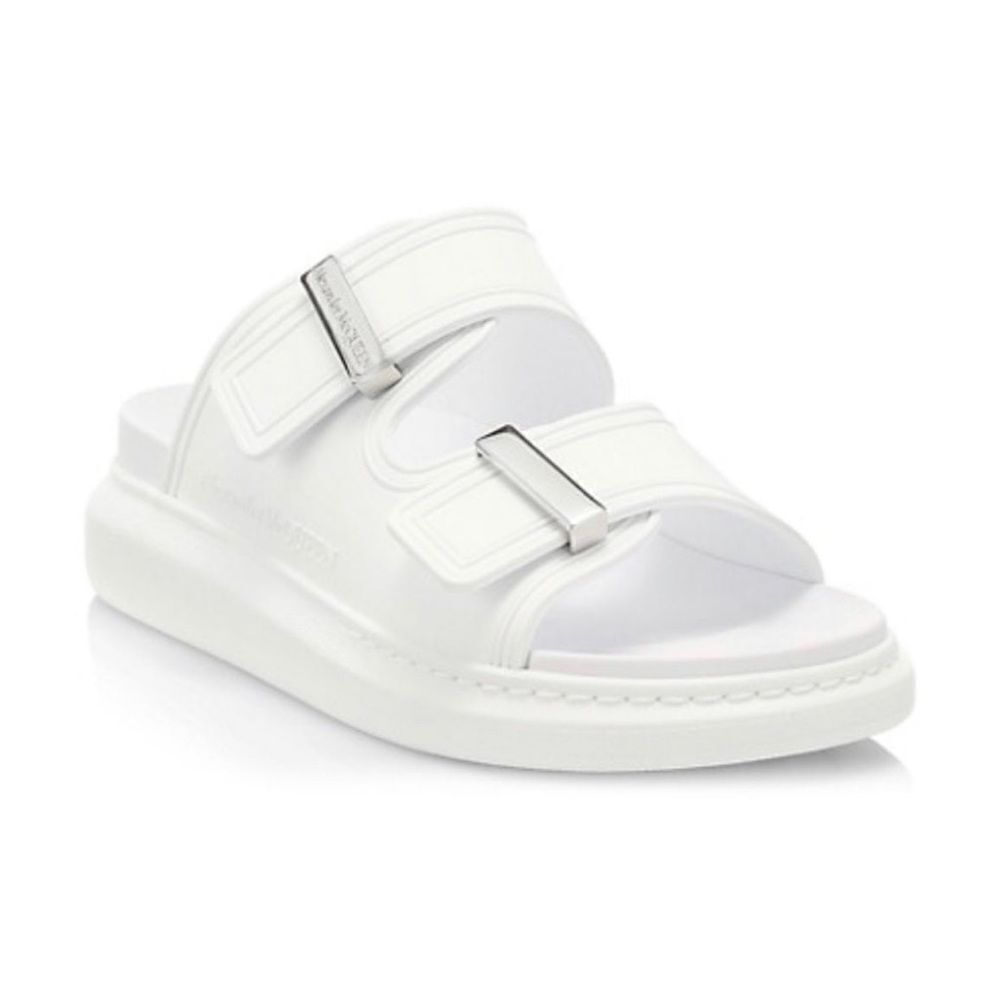 Alexander McQueen Two-Band Rubber Slides size 40
